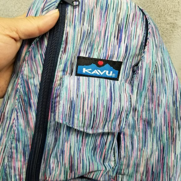 Kavu Backpack Unisex 11x18 Blue Purple Rope Sling Adjustable Shoulder Strap main image 12